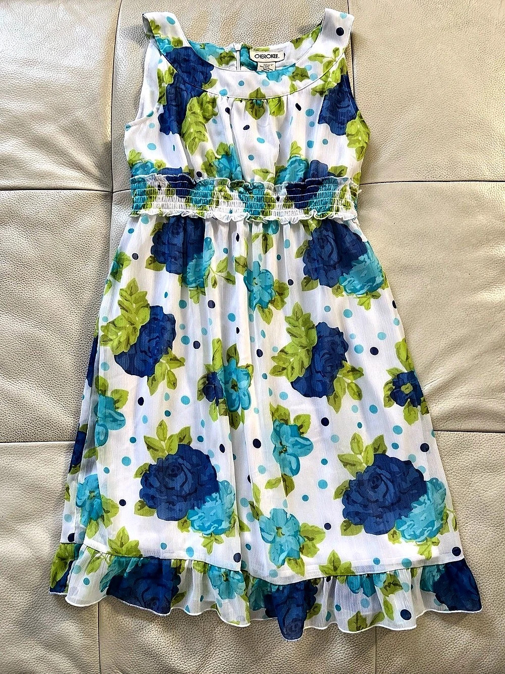 Cherokee Floral Girls' Dress Size Large (10/12) Like New